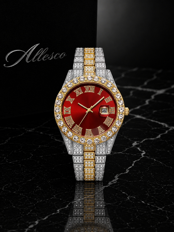 Allesco Two-Tone Presidential Roman Dial Watch