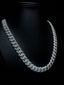 Silver Miami Cuban Link Chain - 10MM, 17.23CT Moissanite Diamonds, Unisex