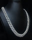 Solid 925 Sterling Silver 12MM Baguette Diamond Miami Cuban Link Chain