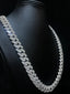 Solid 925 Sterling Silver 12MM Baguette Diamond Miami Cuban Link Chain