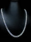 Silver Moissanite Tennis Chain - 60.6CT Round-Cut Diamonds, 24-5MM