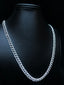 Silver Miami Cuban Link Chain - 8MM Wide, 20 Inch, 10.36CT Moissanite Diamonds